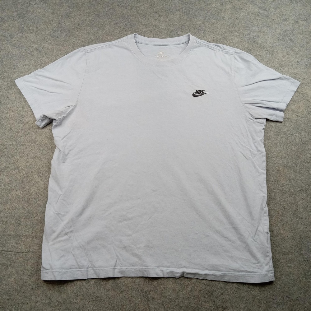 Nike Shirt Mens‎ XL Gray The Nike Tee Swoosh Logo Short Sleeve Cotton Casual